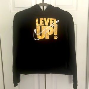 Girls Level Up Black Nike Hoodie Size XL (13-15)